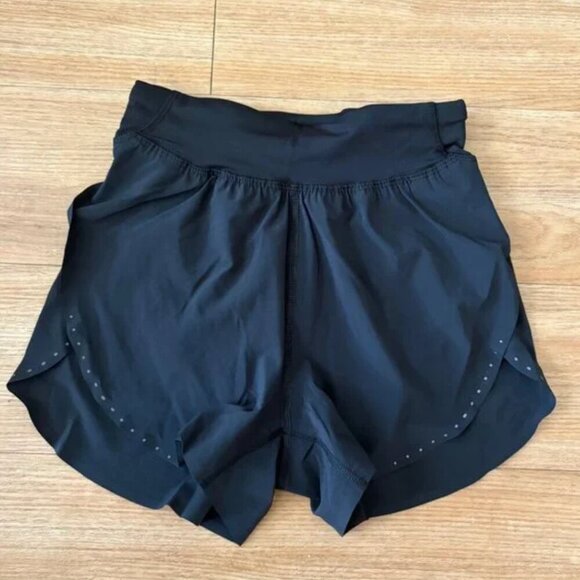 Lululemon Athletic Fast & Free HR Classic Short 3” Reflective Black Sz 0